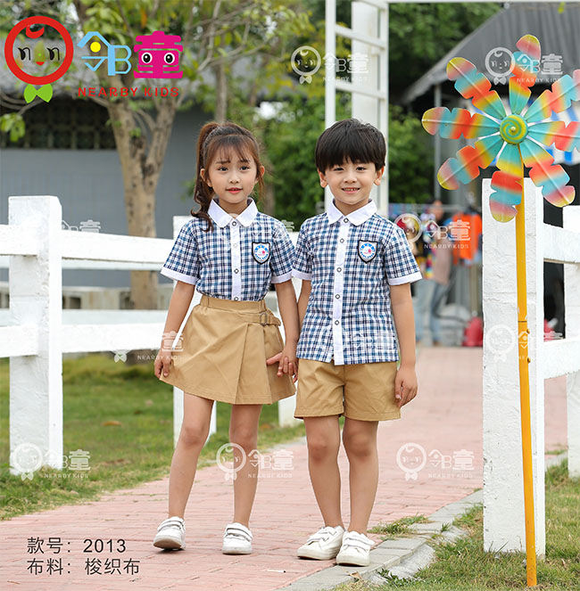 2020年最新夏裝襯衫鄰?fù)變簣@園服