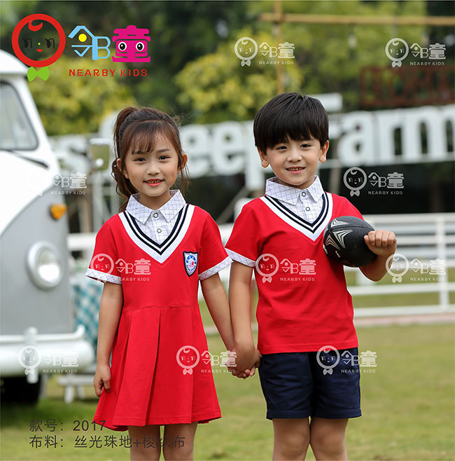 最新款貴族幼兒園園服夏季