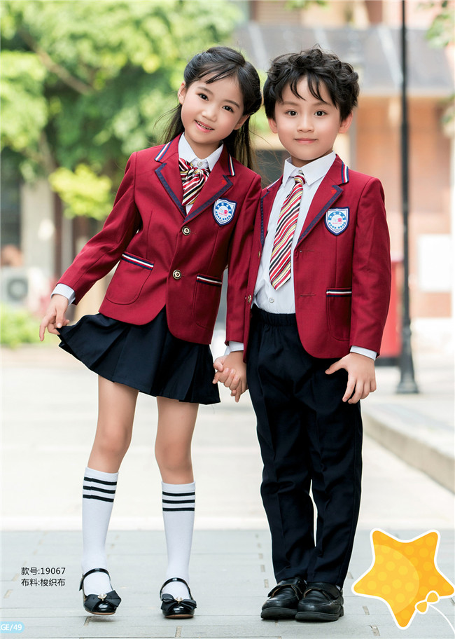 幼兒園校服紅色小禮服