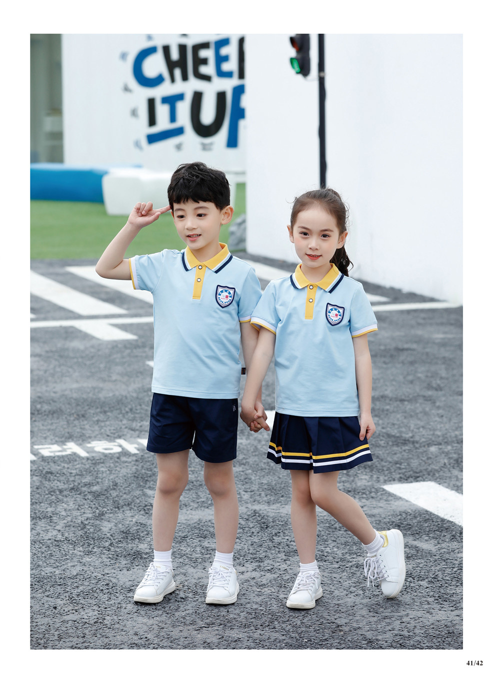 天藍(lán)幼兒園園服運(yùn)動(dòng)服超級(jí)舒適熱賣款